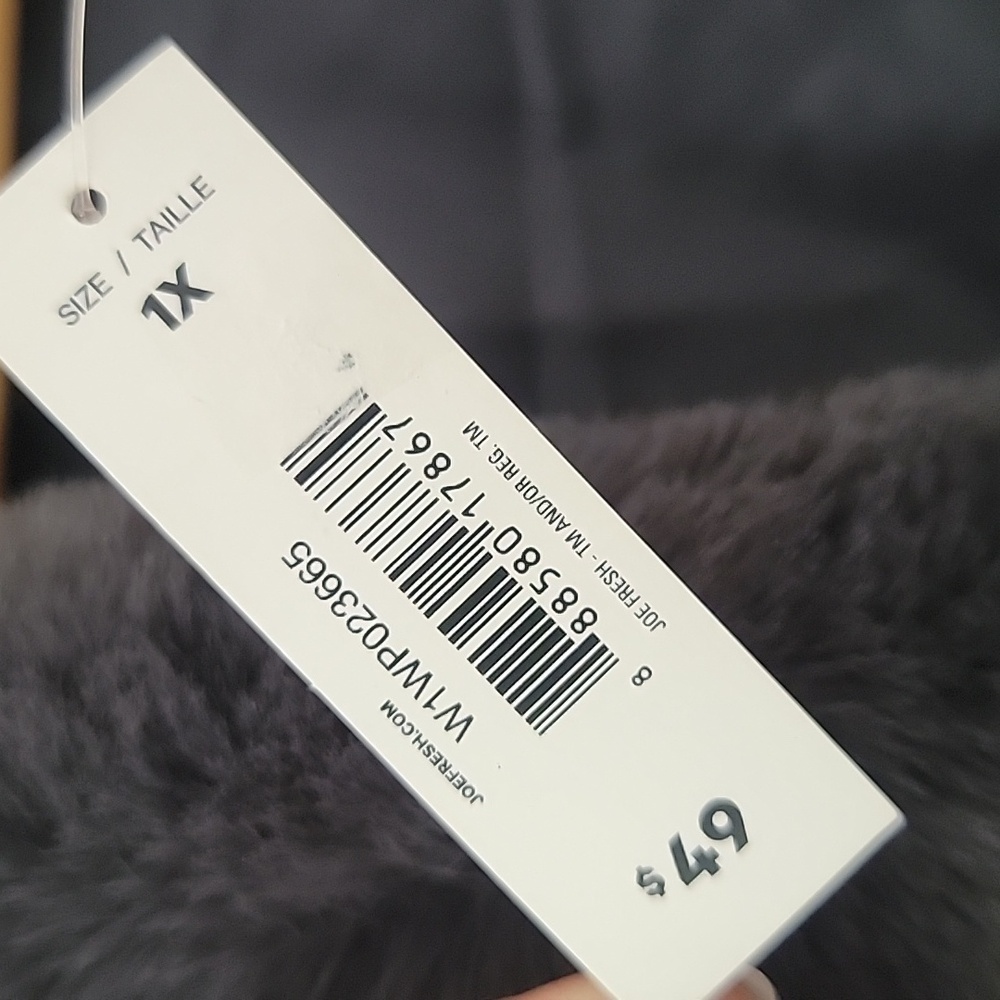 Joe Fresh Faux Fur Vest Open Front Gray Soft Cozy Layering Piece Women’s… - Picture 9 of 13